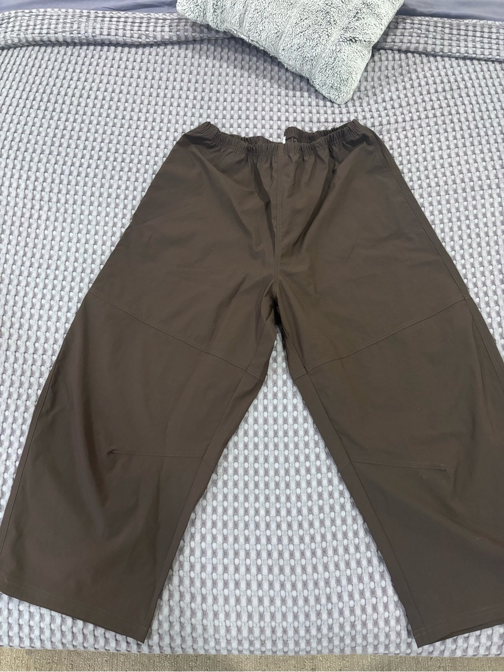 aerie Wide-Leg  Brown Cropped Pants